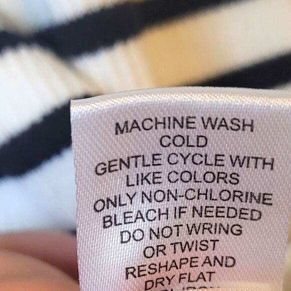 Lola Women's Cream And Black Striped Nautical Ribbed Cardigan Size M - Picture 6 of 6